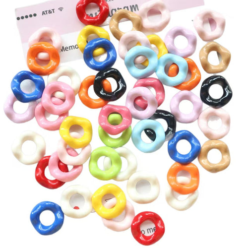 13-color lacquer stackable lace large hole wavy skirt edge DIY beaded phone chain bag accessory materials