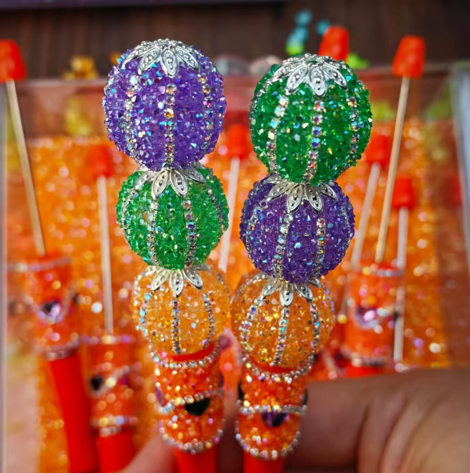 New Sugar Pumpkin Bead DIY Through-Hole, Can Be Threaded, Bead Pen, Halloween Decoration Accessories Material