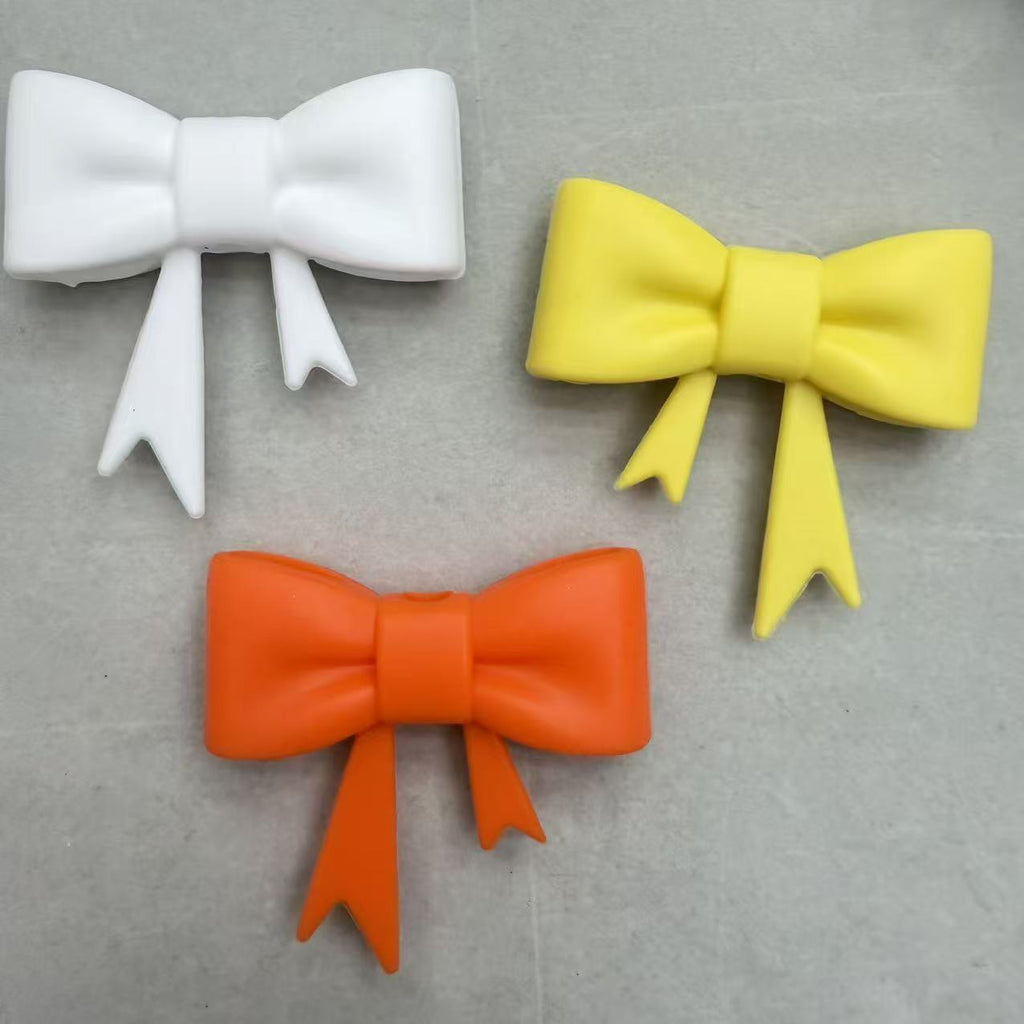Hot-selling new silicone bow bead DIY beaded pen accessories bracelet materials