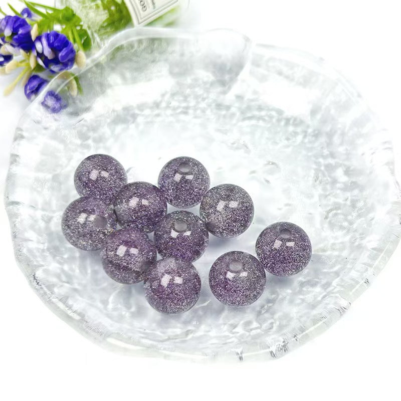 Glittery starry resin beads loose beads for phone charms DIY materials bracelet accessories