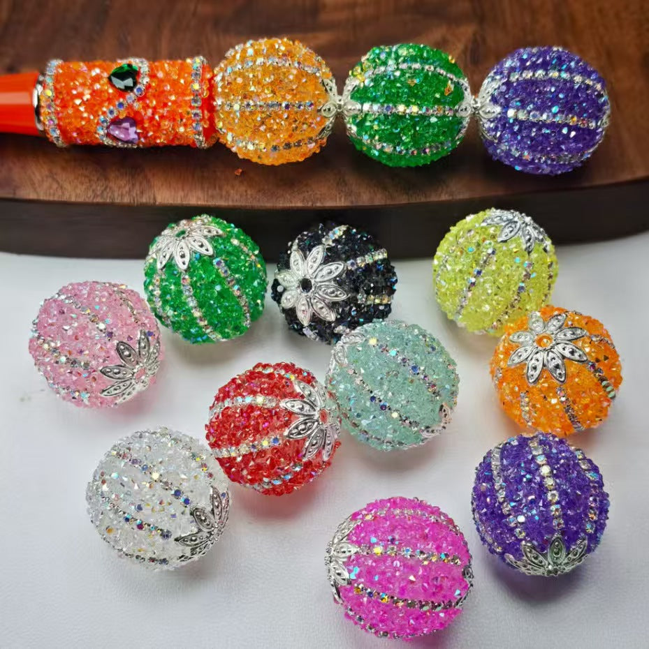 New Sugar Pumpkin Bead DIY Through-Hole, Can Be Threaded, Bead Pen, Halloween Decoration Accessories Material