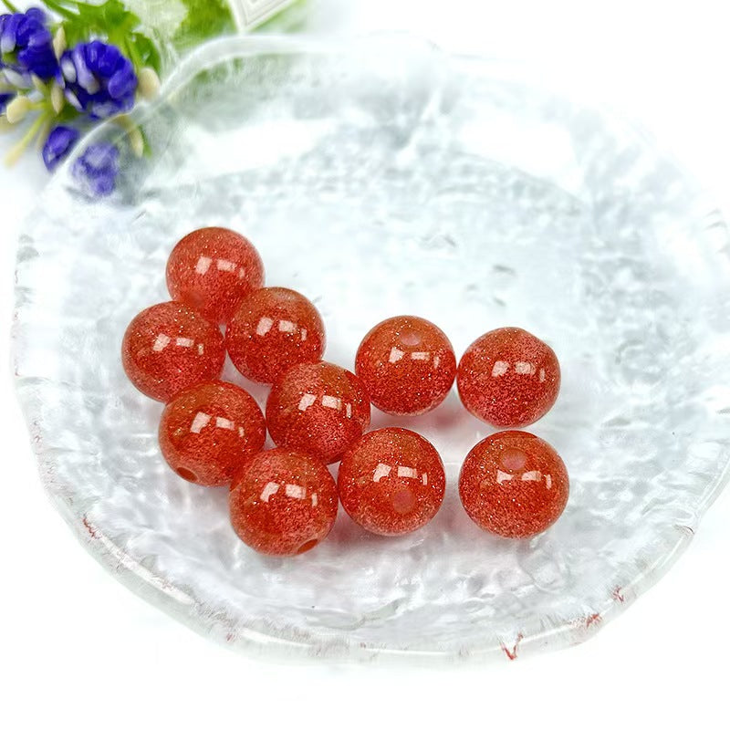 Glittery starry resin beads loose beads for phone charms DIY materials bracelet accessories