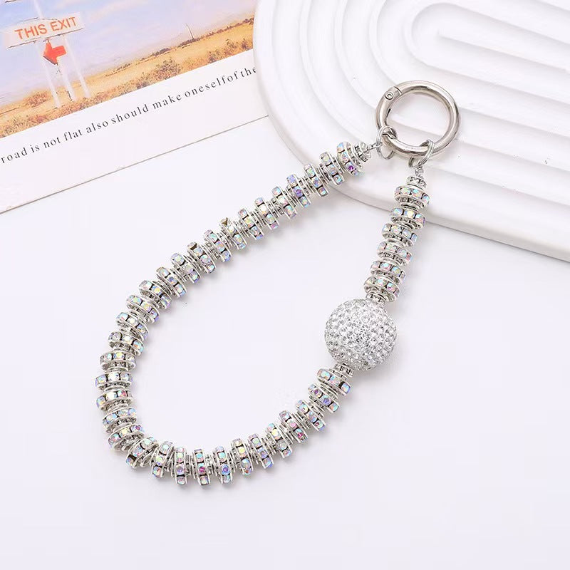 Phone lanyard, long neck style, short neck style, wrist style, rhinestone, high-end luxury, fully studded, clip-on anti-lost
