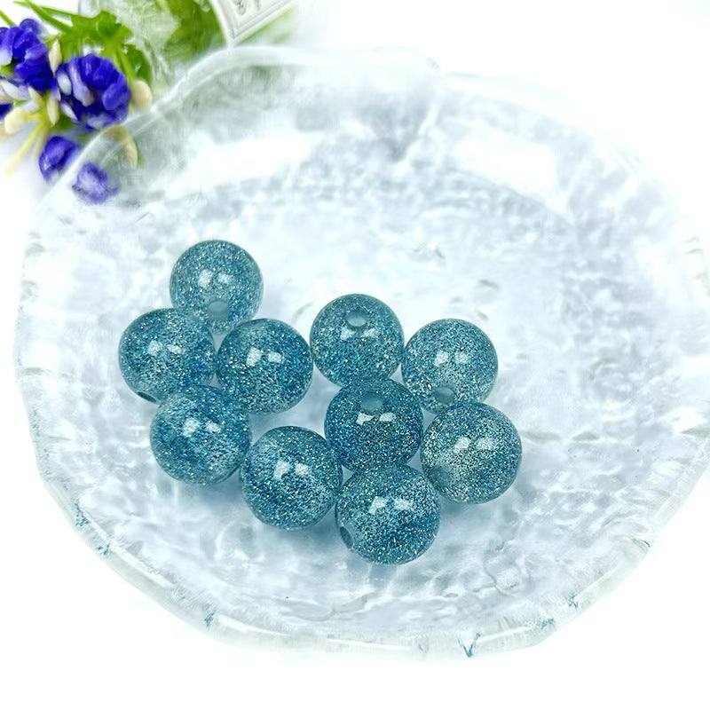 Glittery starry resin beads loose beads for phone charms DIY materials bracelet accessories