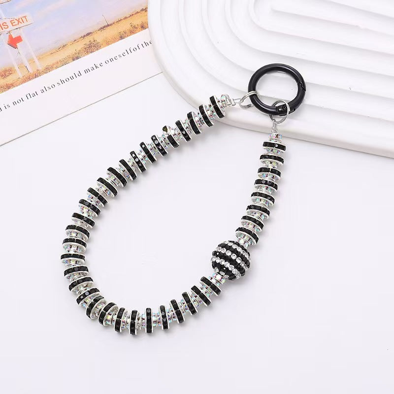 Phone lanyard, long neck style, short neck style, wrist style, rhinestone, high-end luxury, fully studded, clip-on anti-lost