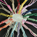 Colorful Miu-style trendy handmade knotted braided rope keychain lanyard
